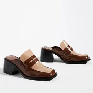 JEFFREY CAMPBELL Ecole Two Toned Heeled Loafers